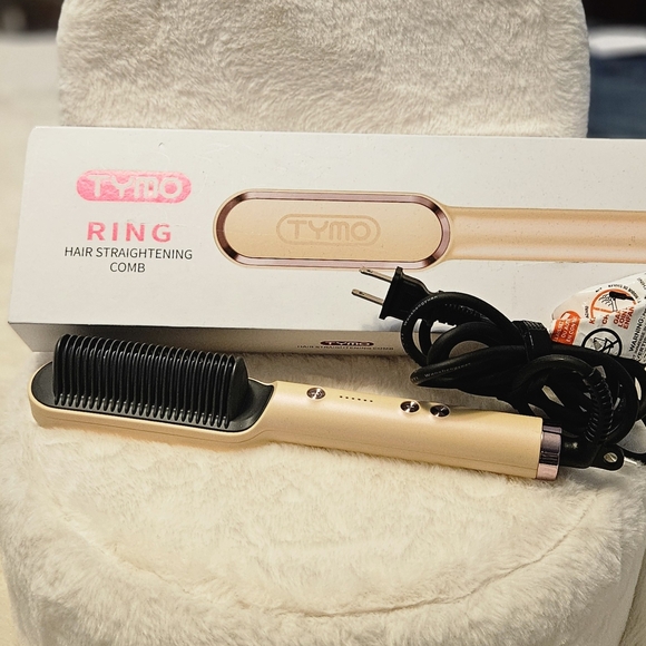 TYMO Hair Straightening Brush - Gold and Pink - Picture 2 of 5